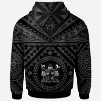 Fiji Custom Hoodie Fiji Seal With Polynesian Tattoo Style (Black) - Polynesian Pride