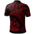 Vanuatu Polo Shirt Humpback Whale and Coat of Arms Red - Polynesian Pride