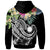 Nauru Polynesian Zip up Hoodie Summer Plumeria (Black) - Polynesian Pride