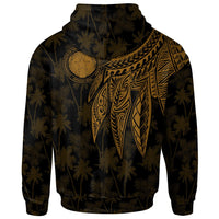 Northern Mariana Islands Hoodie Polynesian Wings Golden - Polynesian Pride
