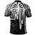 Hawaii Polo Shirt Kanaka Maoli With Polynesian Pattern In Heartbeat Style (Black,White) - Polynesian Pride