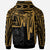 Tahiti Zip up Hoodie Tahiti Seal In Heartbeat Patterns Style (Gold) - Polynesian Pride