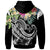 Kosrae Polynesian Hoodie Summer Plumeria (Black) - Polynesian Pride