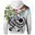 Nauru Polynesian Hoodie Summer Plumeria (White) - Polynesian Pride