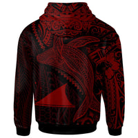 Tokelau Hoodie Humpback Whale & Coat of Arms Red - Polynesian Pride