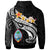 Guam Custom Hoodie Guam Seal Polynesian Patterns Plumeria (Black) - Polynesian Pride