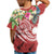 Nauru Polynesian T Shirt Summer Plumeria (Red) - Polynesian Pride