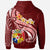 Tonga Zip up Hoodie Tonga Coat of Arms With Polynesian Patterns - Polynesian Pride