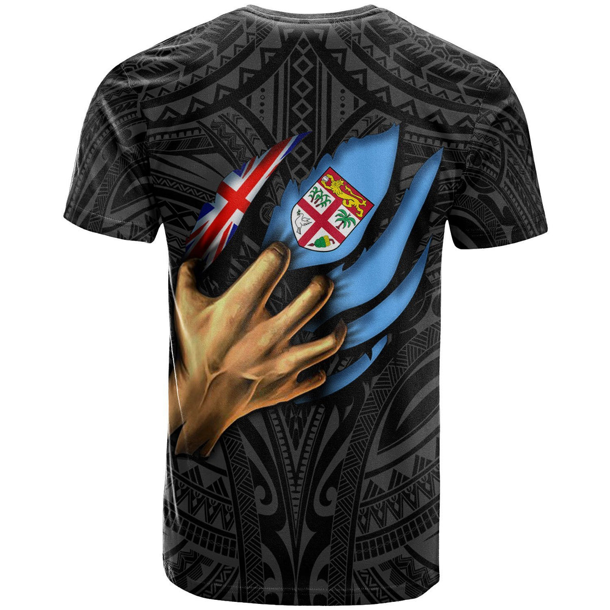 Fiji T Shirt Fijian In Me (Black) - Polynesian Pride
