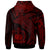 Samoa Zip up Hoodie Humpback Whale & Coat of Arms Red - Polynesian Pride