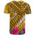 Hawaii T Shirt Kanaka Maoli With Hibiscus On Polynesian Patterns (YELLOW) - Polynesian Pride