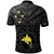 Papua New Guinea Polo Shirt Flag With Polynesian Patterns (Black) - Polynesian Pride