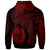 Tahiti Hoodie Humpback Whale & Coat of Arms Red - Polynesian Pride