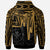 Hawaii Hoodie Kanaka Maoli With Polynesian Pattern In Heartbeat Style (Gold) - Polynesian Pride