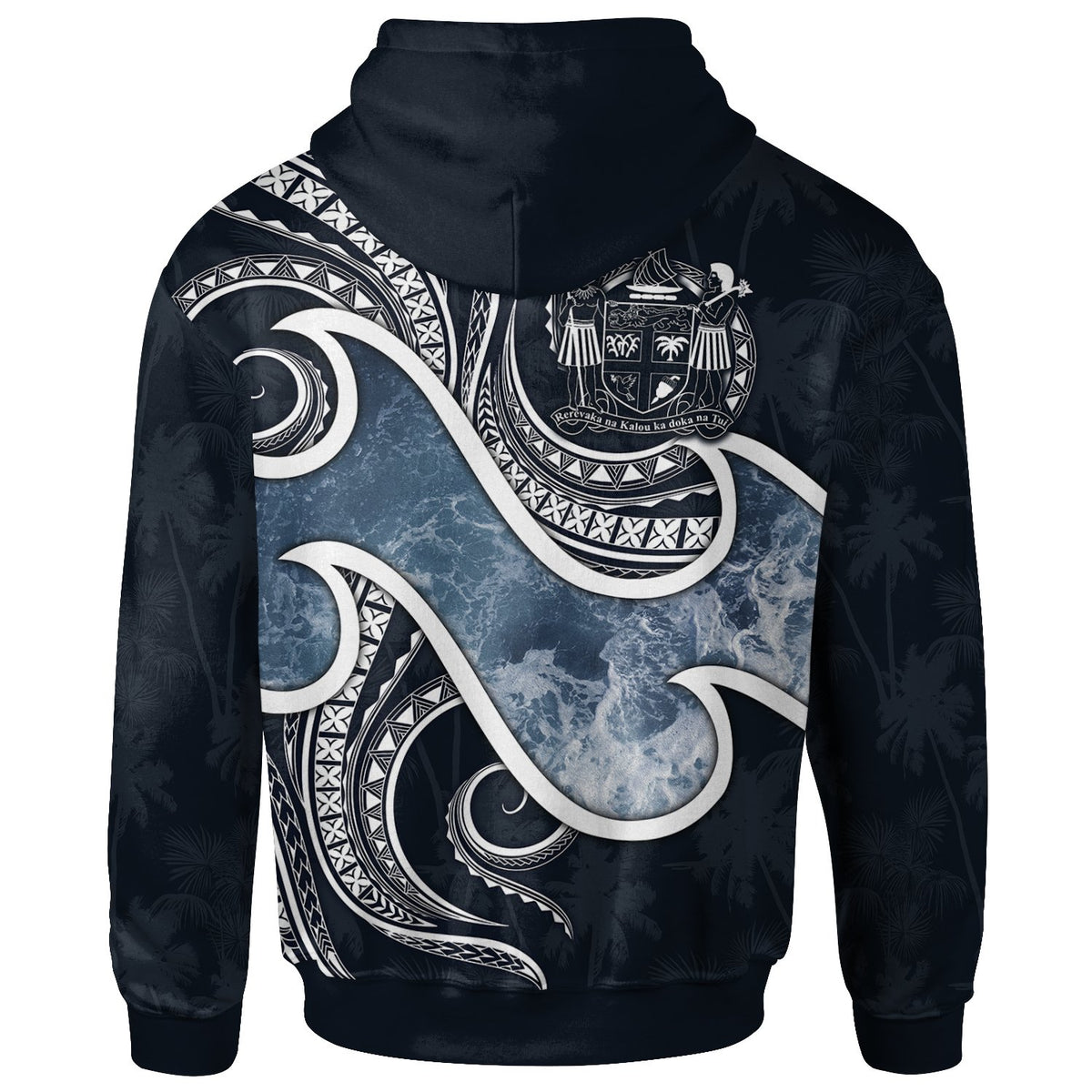 Fiji Polynesian Hoodie Ocean Style - Polynesian Pride