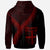 Fiji Zip up Hoodie Fiji Coat of Arms With Polynesian Tattoo Red - Polynesian Pride