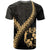 Tonga T Shirt Tonga Coat of Arms With Polynesian Tattoo Gold - Polynesian Pride