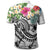 YAP Polynesian Polo Shirt Summer Plumeria (White) - Polynesian Pride