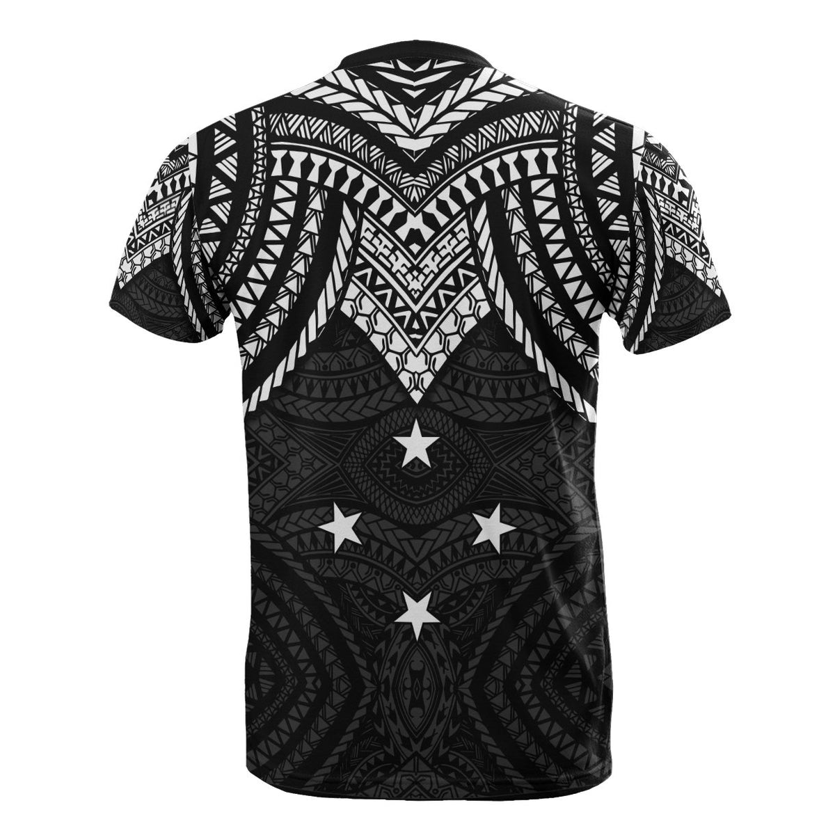 Yap T Shirt Micronesian Pattern Black Armor Style - Polynesian Pride