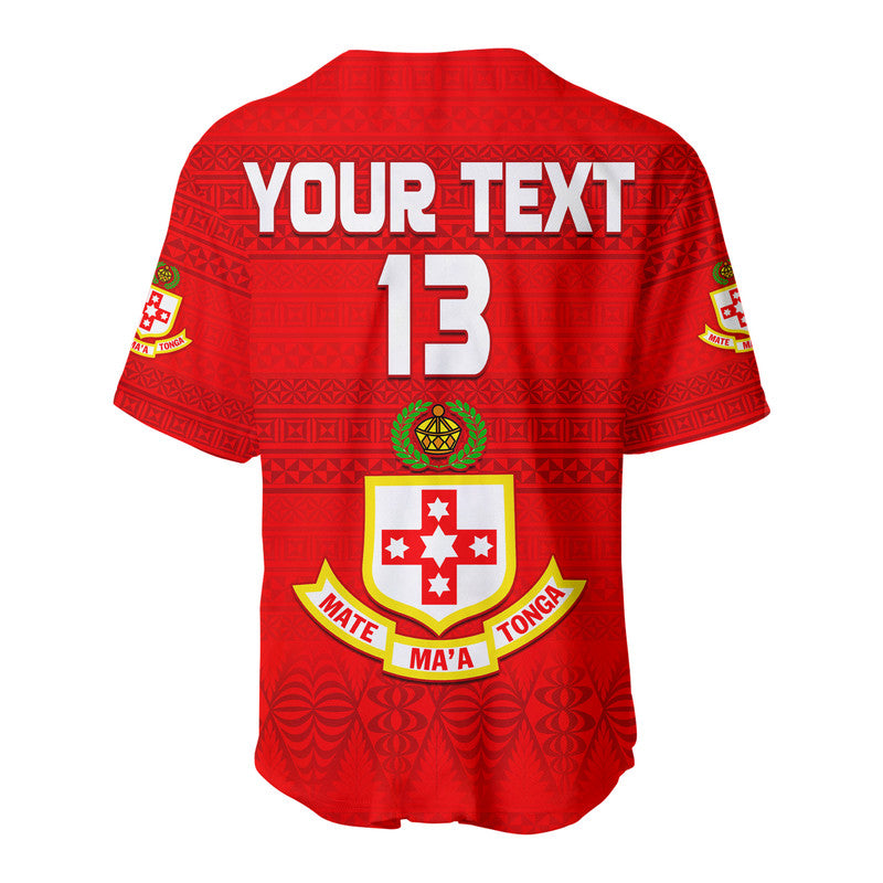 (Custom Text and Number) Kolisi Tonga College Atele Baseball Jersey 140 Years Anniversary Tongan Ngatu LT13 - Polynesian Pride
