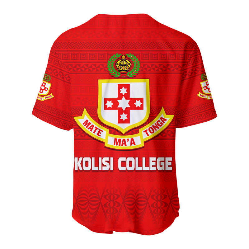 Kolisi Tonga College Atele Baseball Jersey 140 Years Anniversary Tongan Ngatu LT13 - Polynesian Pride
