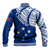 Samoa Siapo Baseball Jacket Sporty Mix Barkcloth Panel LT13 - Polynesian Pride