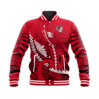 (Custom Personalised) Kahuku Shool Baseball Jacket Enthusiasm Red Raiders LT13 - Polynesian Pride