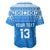 (Custom Text and Number) Bula Fiji Baseball Jersey Tapa Pattern LT13 - Polynesian Pride