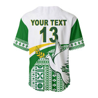(Custom Text and Number) Tailevu Rugby Baseball Jersey Fiji Rugby Tapa Pattern White LT13 - Polynesian Pride