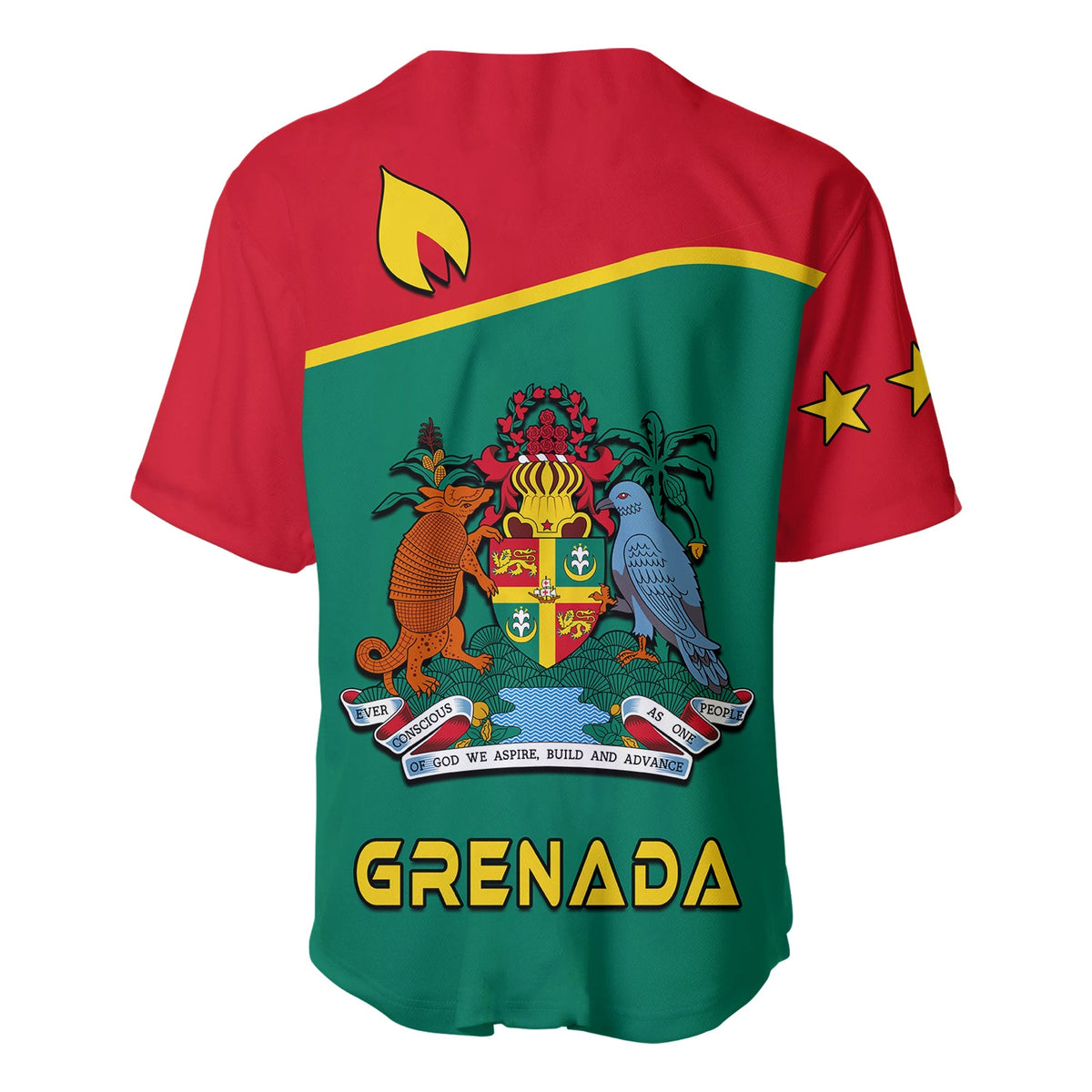 Grenada Baseball Jersey Coat of Arms and Map Impressive LT13 - Polynesian Pride