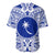 (Custom Personalised) Chuuk Flag Baseball Jersey Micronesia Style Blue LT13 - Polynesian Pride