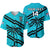 (Custom Text And Number) Fiji Rugby Tapa Pattern Fijian 7s Cyan Baseball Jersey LT14 Cyan - Polynesian Pride