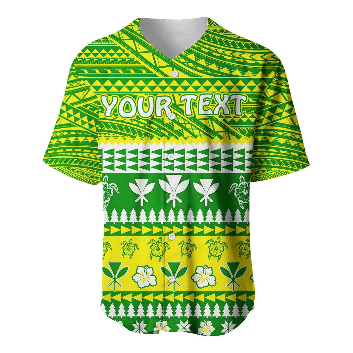 (Custom Personalised) Hawaii Christmas Baseball Jersey Polynesian Mele Kalikimaka Santa Claus LT13 - Polynesian Pride