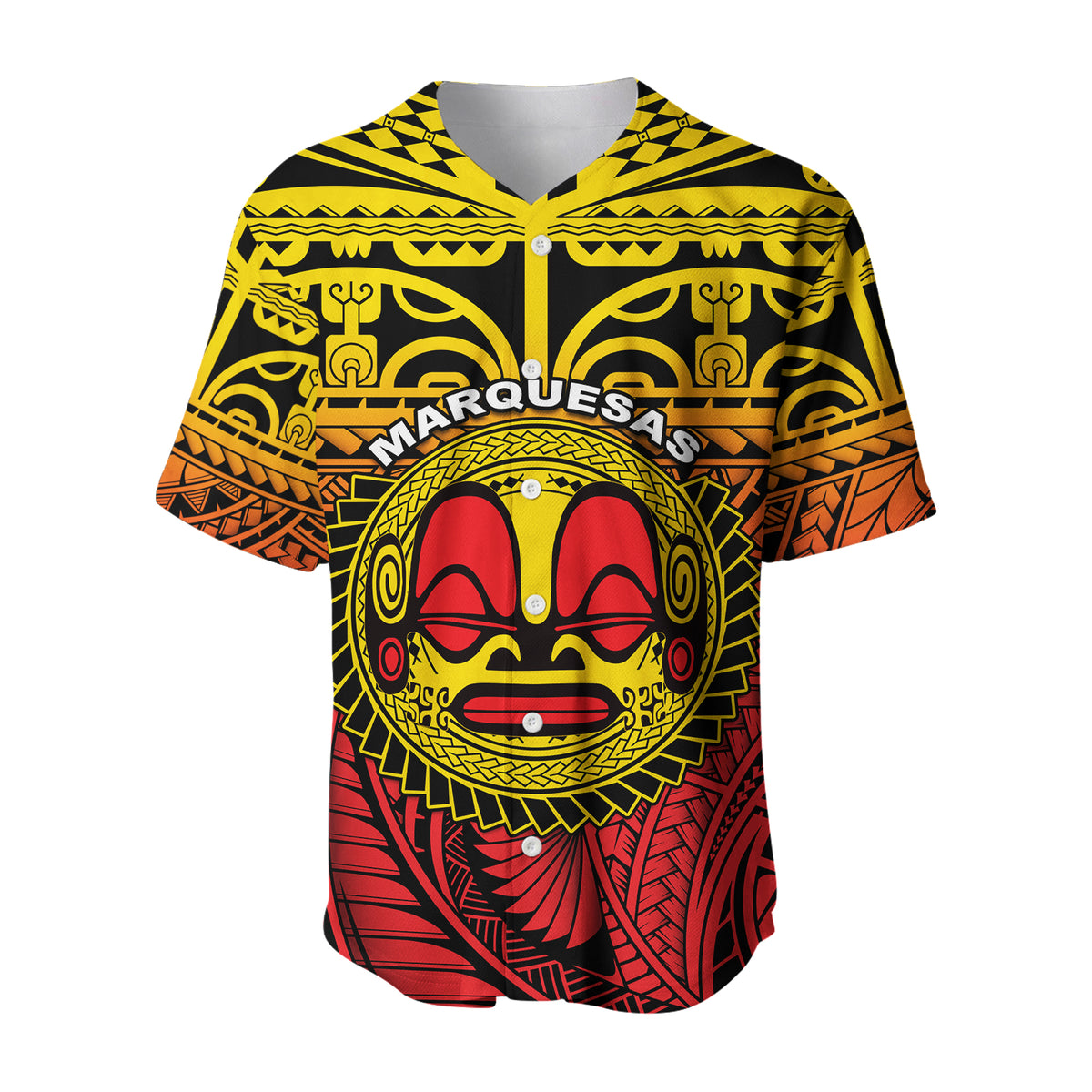 Marquesas Islands Baseball Jersey Mata Tiki Polynesian Pattern LT13 - Polynesian Pride