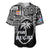 (Custom Text and Number) Fiji Rugby Baseball Jersey Flying Fijians Black Tapa Pattern LT13 - Polynesian Pride