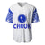 Chuuk Baseball Jersey Micronesia Simple Pattern White LT13 - Polynesian Pride