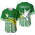 Tailevu Rugby Baseball Jersey Fiji Rugby Tapa Pattern Green LT13 Unisex Green - Polynesian Pride