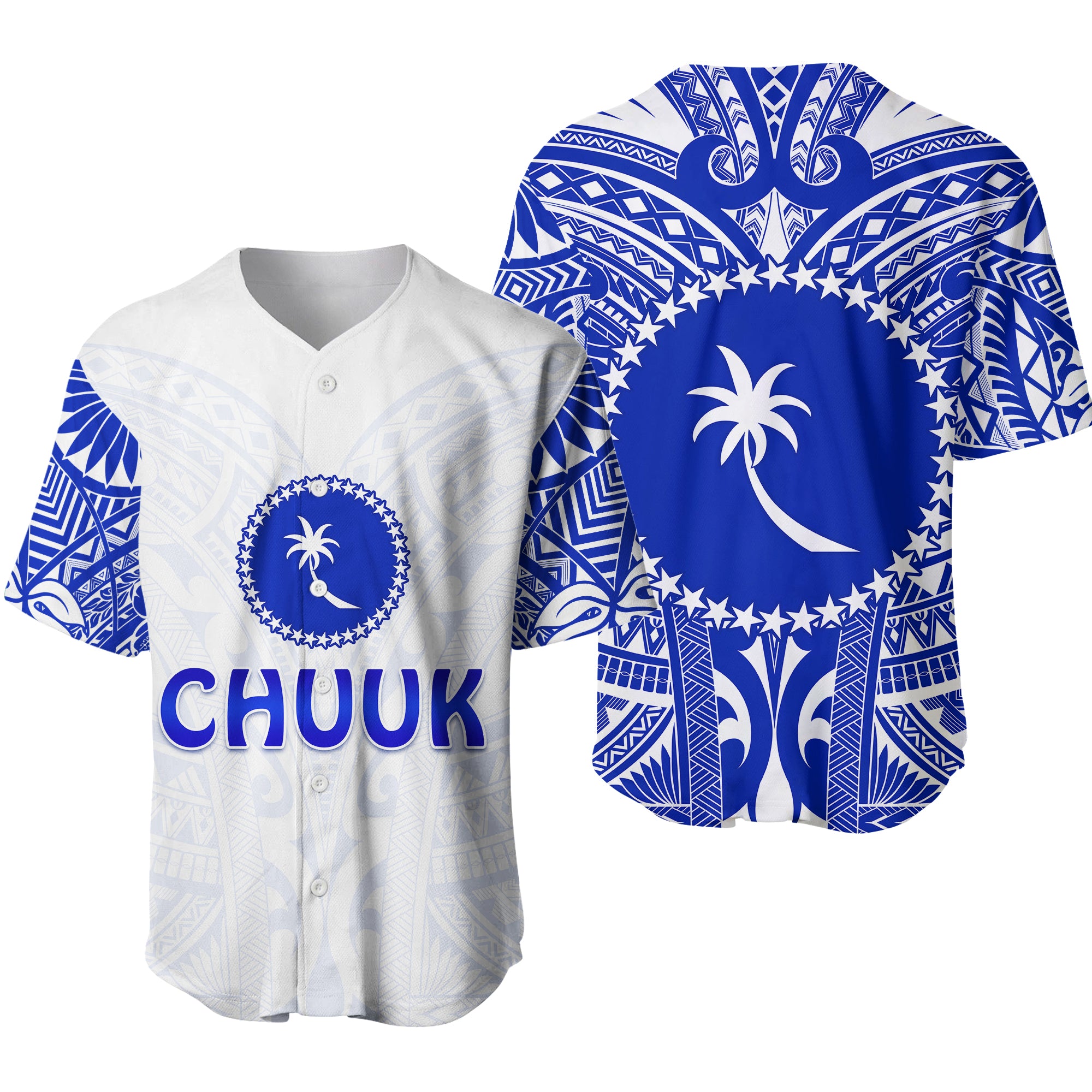 Chuuk Baseball Jersey Micronesia Simple Pattern White LT13 Unisex White - Polynesian Pride