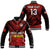 (Custom Text and Number) Tonga Rugby MMT Baseball Jacket Ngatu Mate Maa Tonga Grunge LT13 Unisex Red - Polynesian Pride