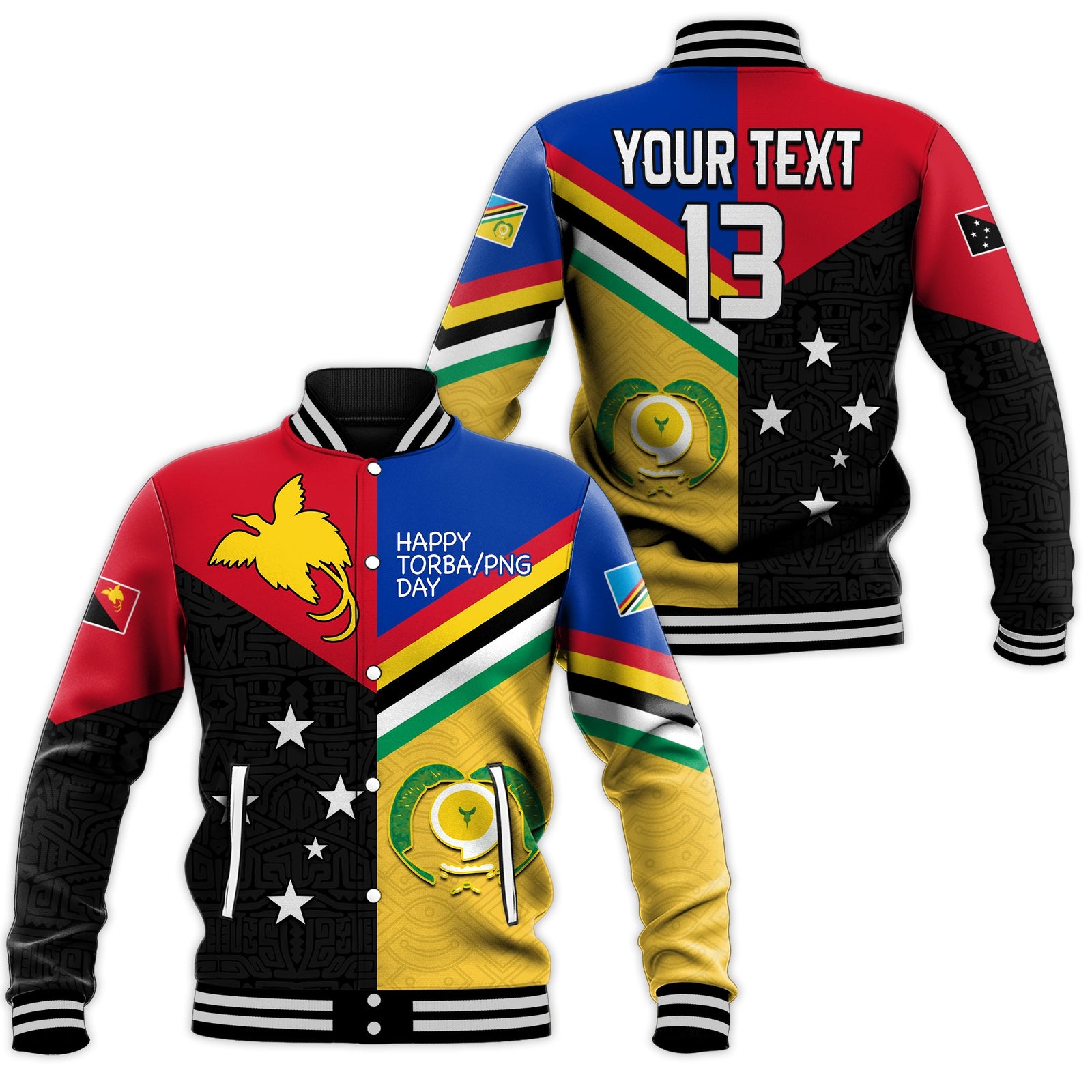(Custom Text and Number) Torba PNG Day Baseball Jacket 2022 Simple Polynesia LT13 Unisex Art - Polynesian Pride