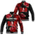 Happy Fathers Day Baseball Jacket Polynesian Best Dad Ever LT13 Unisex Red - Polynesian Pride