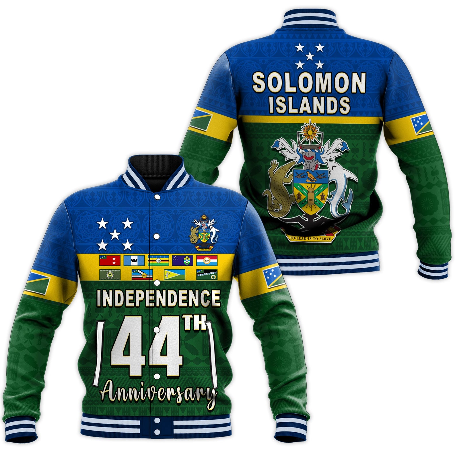 Solomon Islands National Day Baseball Jacket Independence Day Tapa Pattern LT13 Unisex Green - Polynesian Pride