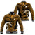 (Custom Personalised) Hawaii Baseball Jacket Kakau Polynesian Crab With Waves Ver.02 LT14 Unisex Gold - Polynesian Pride