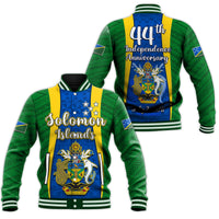 Solomon Islands Day Baseball Jacket 44 Years Independence Anniversary LT13 Unisex Green - Polynesian Pride
