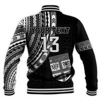 (Custom Text and Number) Fiji Rugby Sevens Baseball Jacket Fijian 7s Tapa Polynesian LT13 - Polynesian Pride