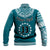 (Custom Text and Number) Cook Islands Tatau Baseball Jacket Symbolize Passion Stars Version Blue LT13 - Polynesian Pride