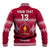 (Custom Text and Number) Beulah College Baseball Jacket Ngatu Pattern Tonga LT13 - Polynesian Pride