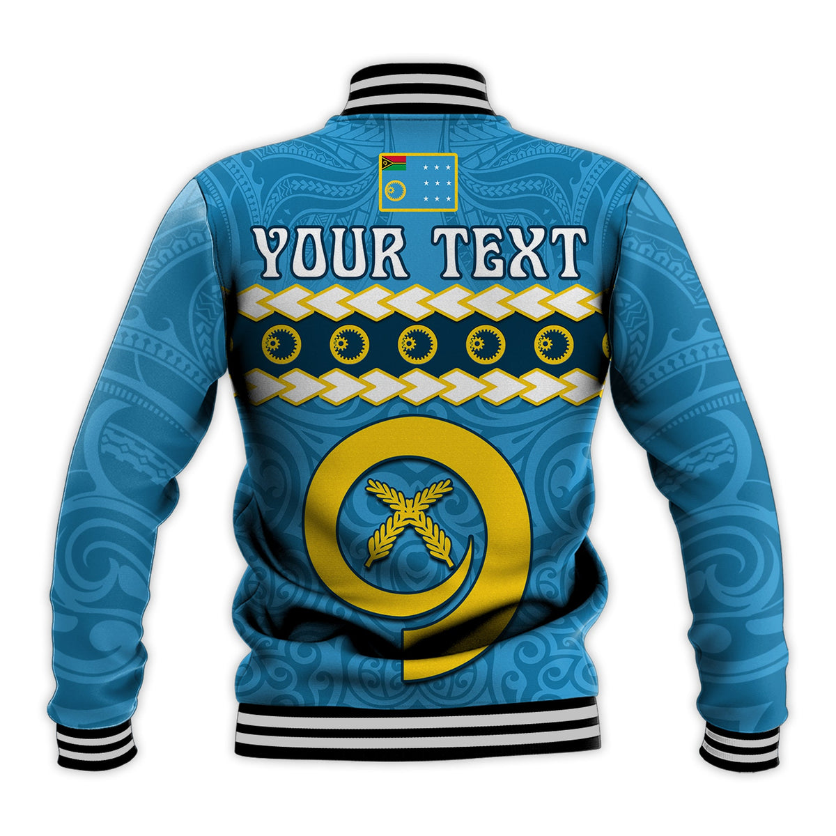 (Custom Personalised) Sanma Province Baseball Jacket Vanuatu Pig Tusk Polynesian Flag Style LT14 - Polynesian Pride