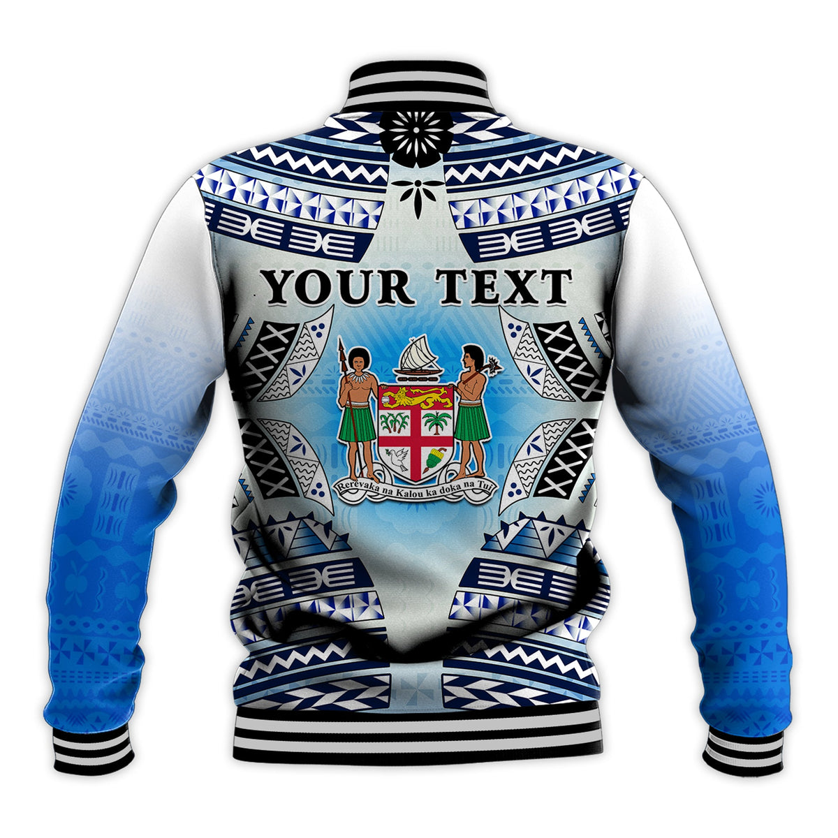 Personalised Fiji Baseball Jacket Kaiviti Fijian Special Tapa Pattern LT14 - Polynesian Pride