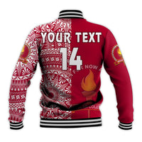 (Custom Text And Number) Beulah Tonga College Baseball Jacket Class Of Year Tongan Ngatu Pattern LT14 - Polynesian Pride